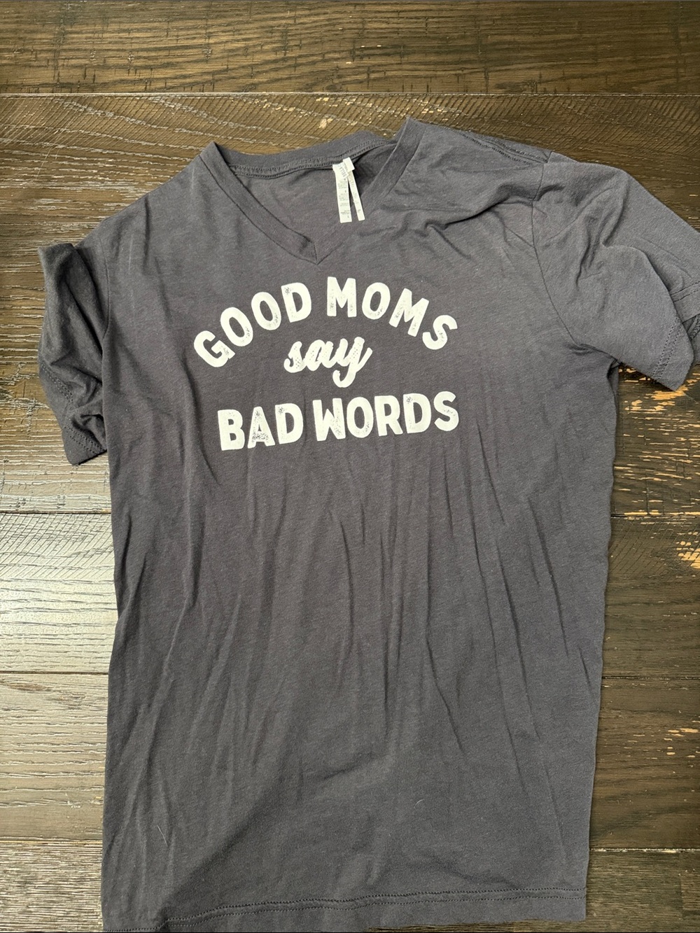 Good Moms Say Bad Words Graphic Tee - Charcoal